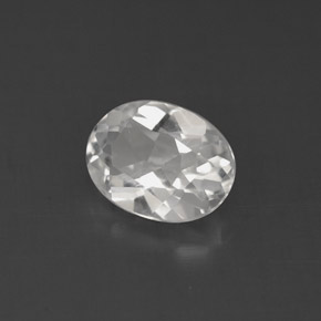 1,57 ctw natürlicher weißer Topas, Oval Schliff, VS