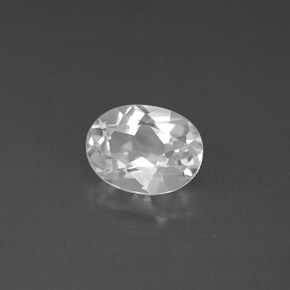 1,60 ctw natürlicher weißer Topas, Oval Schliff, VVS-VS