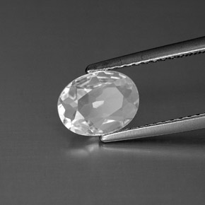 1,21 ctw natürlicher weißer Topas, Oval Schliff, VVS-VS