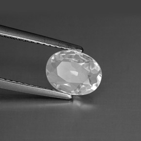 1,21 ctw natürlicher weißer Topas, Oval Schliff, VVS-VS