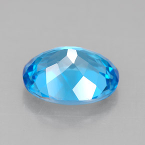 4,23 ctw natürlicher blauer Topas, Oval Schliff, VS