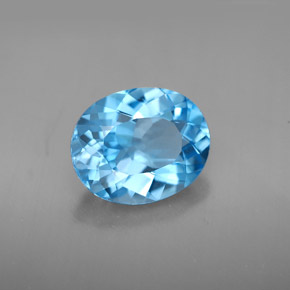 4,11 ctw natürlicher blauer Topas, Oval Schliff, VVS