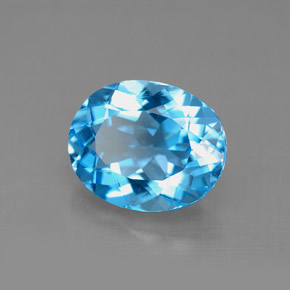 4,57 ctw natürlicher blauer Topas, Oval Schliff, VVS-VS