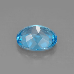4,57 ctw natürlicher blauer Topas, Oval Schliff, VVS-VS