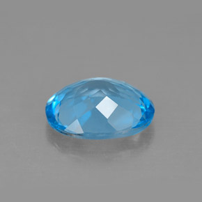 2,87 ctw natürlicher blauer Topas, Oval Schliff, VS