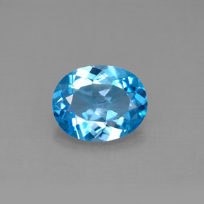 2,76 ctw natürlicher blauer Topas, Oval Schliff, VS