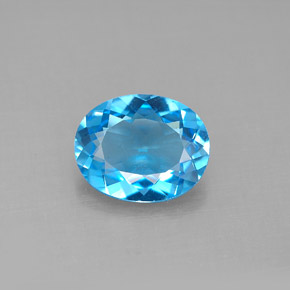 2,71 ctw natürlicher blauer Topas, Oval Schliff, VVS-VS