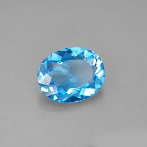 2,71 ctw natürlicher blauer Topas, Oval Schliff, VVS-VS