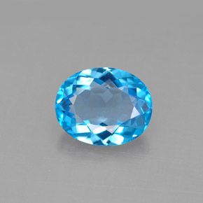 3,02 ctw natürlicher blauer Topas, Oval Schliff, VVS-VS