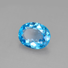 3,02 ctw natürlicher blauer Topas, Oval Schliff, VVS-VS