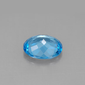 3,02 ctw natürlicher blauer Topas, Oval Schliff, VVS-VS