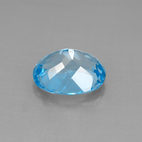 3,32 ctw natürlicher blauer Topas, Oval Schliff, VS