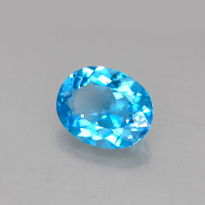 3,20 ctw natürlicher blauer Topas, Oval Schliff, VS
