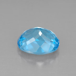 3,59 ctw natürlicher blauer Topas, Oval Schliff, VVS-VS