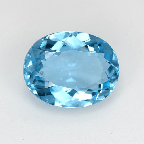 2,97 ctw natürlicher blauer Topas, Oval Schliff, VS