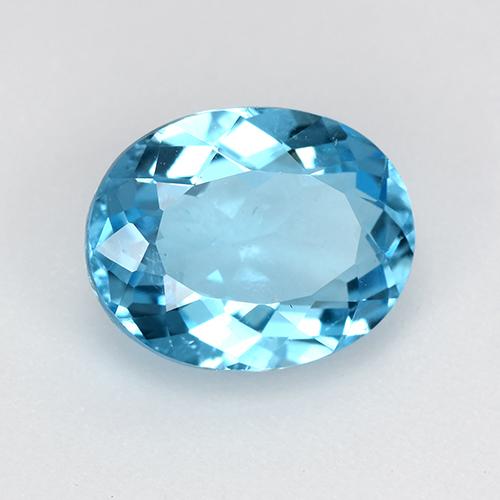 2,97 ctw natürlicher blauer Topas, Oval Schliff, VS