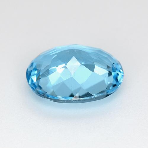 2,97 ctw natürlicher blauer Topas, Oval Schliff, VS