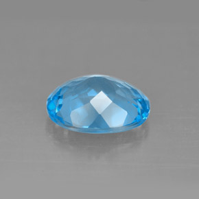 2,93 ctw natürlicher blauer Topas, Oval Schliff, VS
