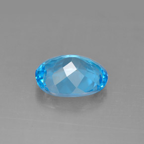 3,01 ctw natürlicher blauer Topas, Oval Schliff, VS