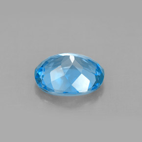 3,03 ctw natürlicher blauer Topas, Oval Schliff, VS