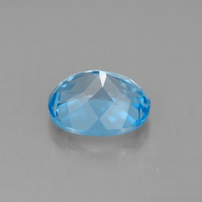 3,66 ctw natürlicher blauer Topas, Oval Schliff, VS