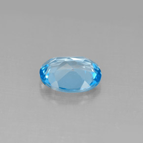 2,11 ctw natürlicher blauer Topas, Oval Schliff, VS