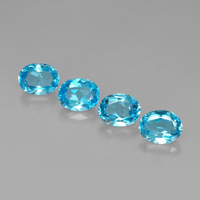  ct natürliche blauer Topas-Edelsteine, Oval Schliff, VVS-VS