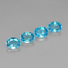  ct natürliche blauer Topas-Edelsteine, Oval Schliff, VVS-VS