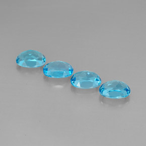  ct natürliche blauer Topas-Edelsteine, Oval Schliff, VVS-VS