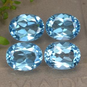 9,36 ct natürliche blauer Topas-Edelsteine, Oval Schliff, VVS-VS
