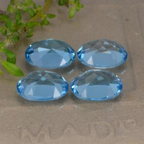 9,36 ct natürliche blauer Topas-Edelsteine, Oval Schliff, VVS-VS