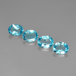  ct natürliche blauer Topas-Edelsteine, Oval Schliff, VVS-VS