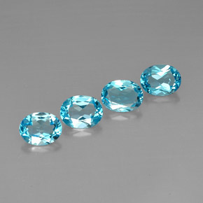  ct natürliche blauer Topas-Edelsteine, Oval Schliff, VVS-VS
