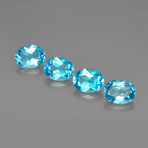  ct natürliche blauer Topas-Edelsteine, Oval Schliff, VVS-VS