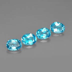  ct natürliche blauer Topas-Edelsteine, Oval Schliff, VVS-VS