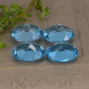 9,12 ct natürliche blauer Topas-Edelsteine, Oval Schliff, VVS-VS