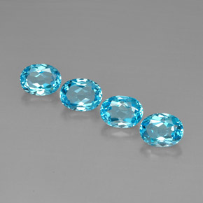  ct natürliche blauer Topas-Edelsteine, Oval Schliff, VVS-VS