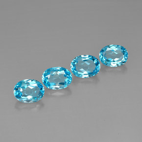  ct natürliche blauer Topas-Edelsteine, Oval Schliff, VVS-VS