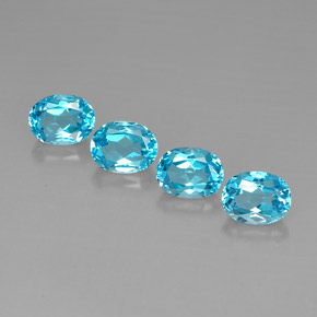  ct natürliche blauer Topas-Edelsteine, Oval Schliff, VVS-VS