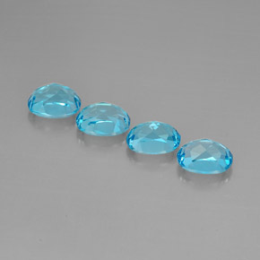  ct natürliche blauer Topas-Edelsteine, Oval Schliff, VVS-VS