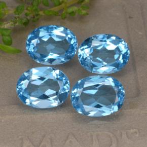 9,40 ct natürliche blauer Topas-Edelsteine, Oval Schliff, VVS-VS