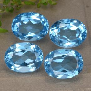 9,40 ct natürliche blauer Topas-Edelsteine, Oval Schliff, VVS-VS