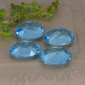 9,40 ct natürliche blauer Topas-Edelsteine, Oval Schliff, VVS-VS