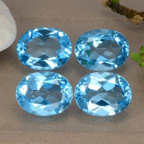 8,92 ct natürliche blauer Topas-Edelsteine, Oval Schliff, VVS-VS