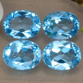 8,92 ct natürliche blauer Topas-Edelsteine, Oval Schliff, VVS-VS