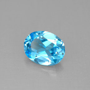 1,91 ctw natürlicher blauer Topas, Oval Schliff, VVS-VS