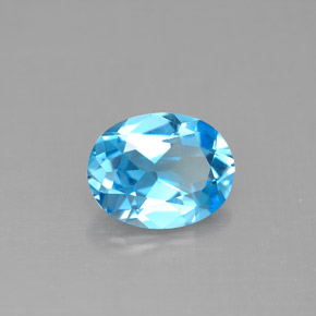 1,91 ctw natürlicher blauer Topas, Oval Schliff, VVS-VS