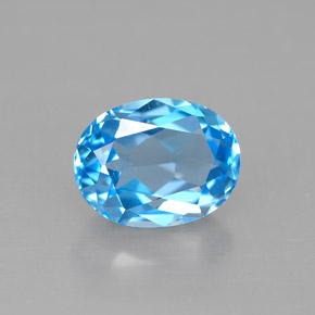 2,48 ctw natürlicher blauer Topas, Oval Schliff, VVS-VS