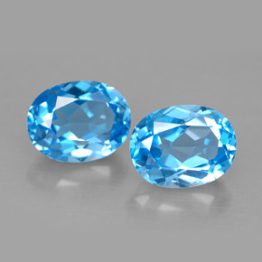  ct natürliche blauer Topas-Edelsteine, Oval Schliff, VVS-VS