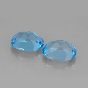  ct natürliche blauer Topas-Edelsteine, Oval Schliff, VVS-VS